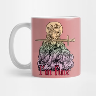 I'm fine - classical art meme, color Mug